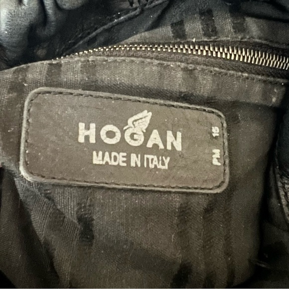 Hogan PM 15 Black Leather Side Pockets Bag - Picture 11 of 16